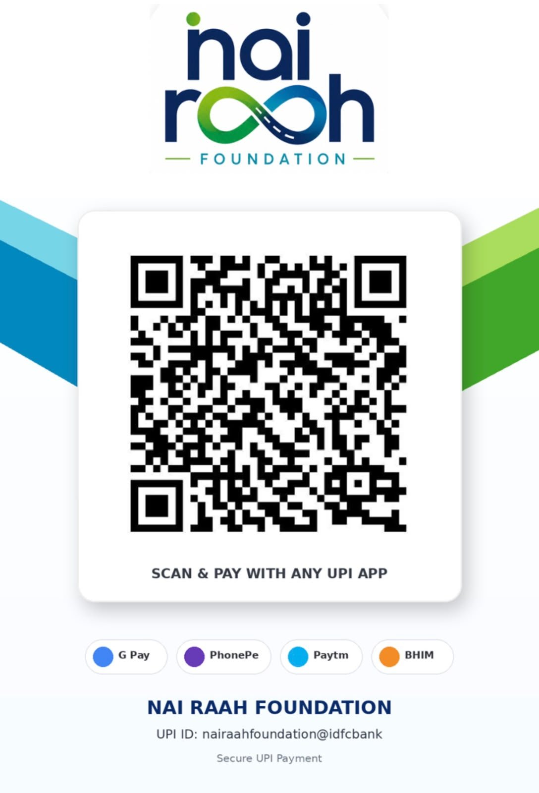 Nai Raah Foundation UPI QR Code